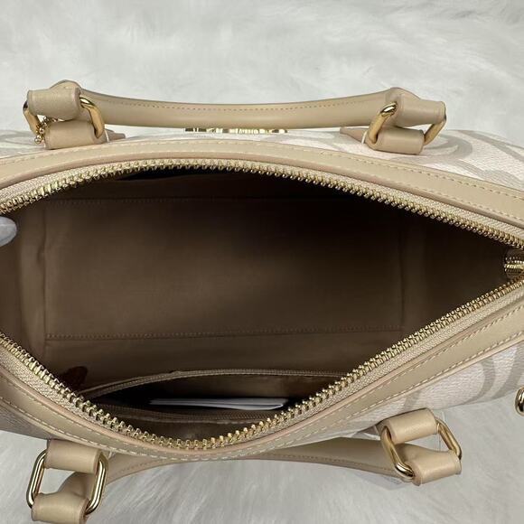 Coach Rowan Satchel/Crossbody Bag In Sketch Signature Canvas In Gold/Ivory CBM15 - Picture 7 of 11